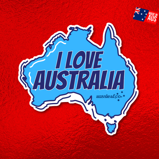 I Love Australia Map UV Vinyl Bumper Sticker [Limited Edition]