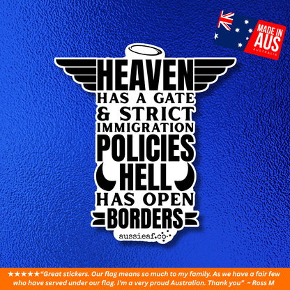 Heaven Has a Gate UV Vinyl Bumper Sticker