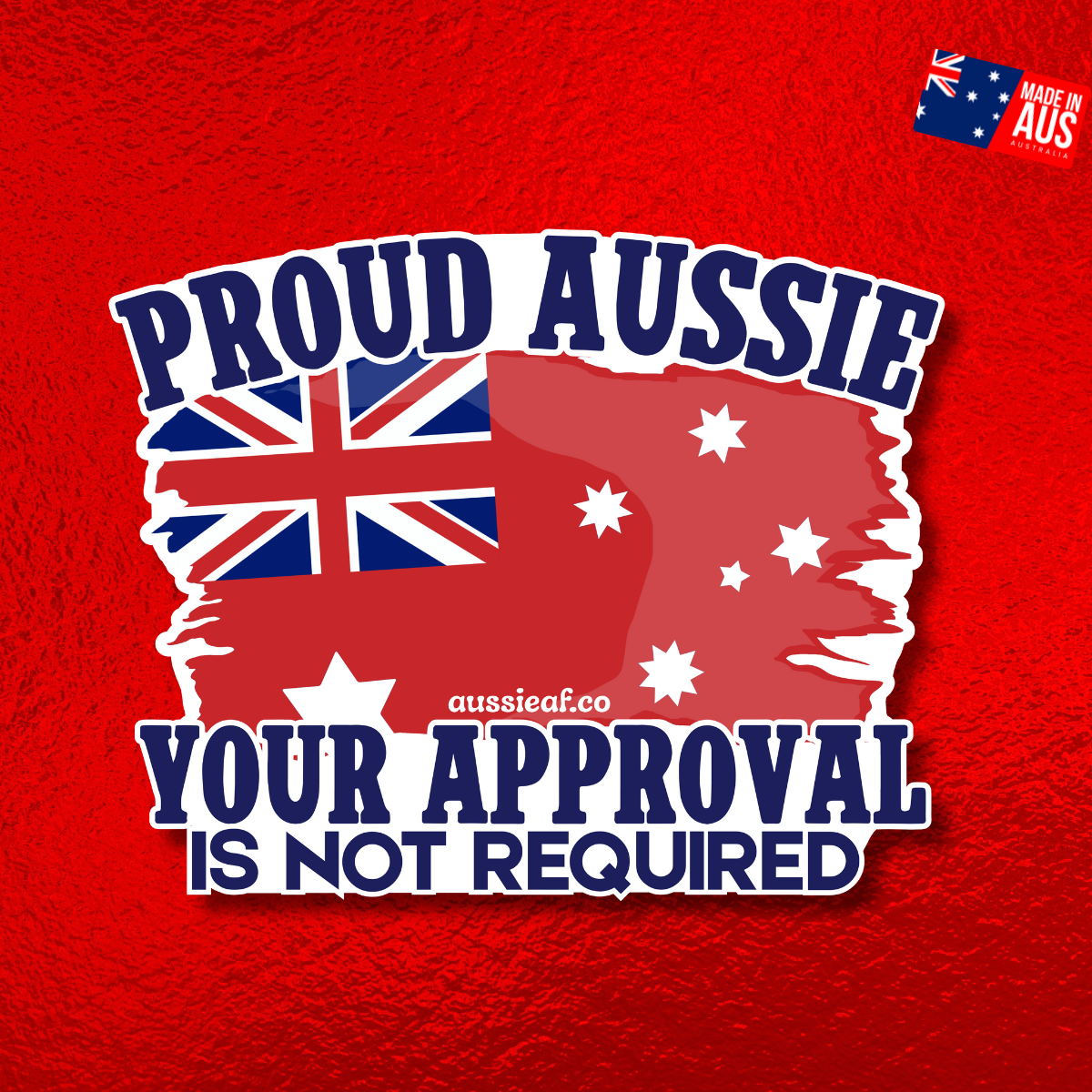 Proud Aussie Red Duster UV Vinyl Bumper Sticker [Limited Edition]