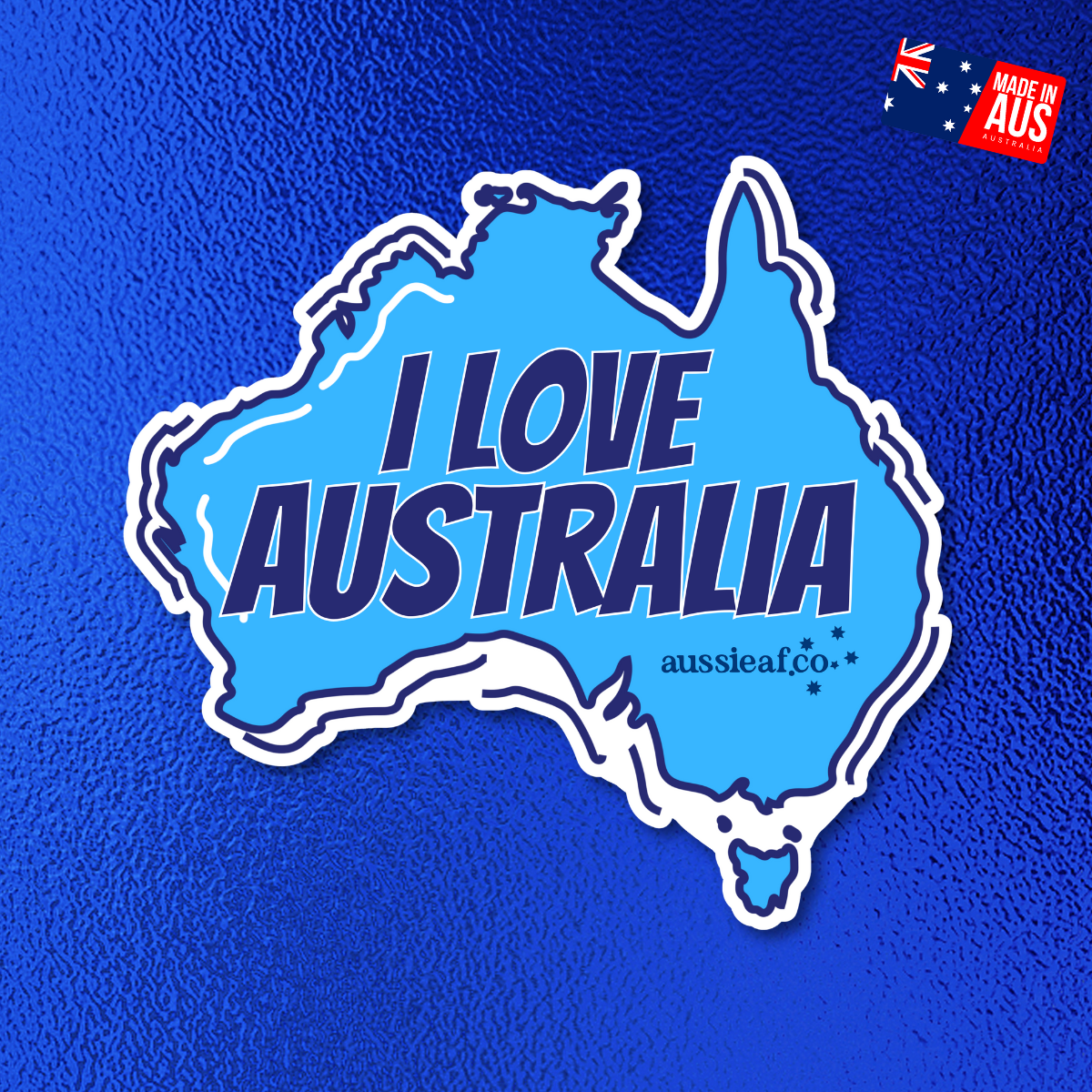 I Love Australia Map UV Vinyl Bumper Sticker [Limited Edition]
