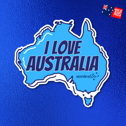 I Love Australia Map UV Vinyl Bumper Sticker [Limited Edition]