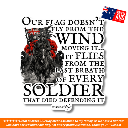 Our Flag Doesn't Fly Because of the Wind UV Vinyl Bumper Sticker [Limited Edition]