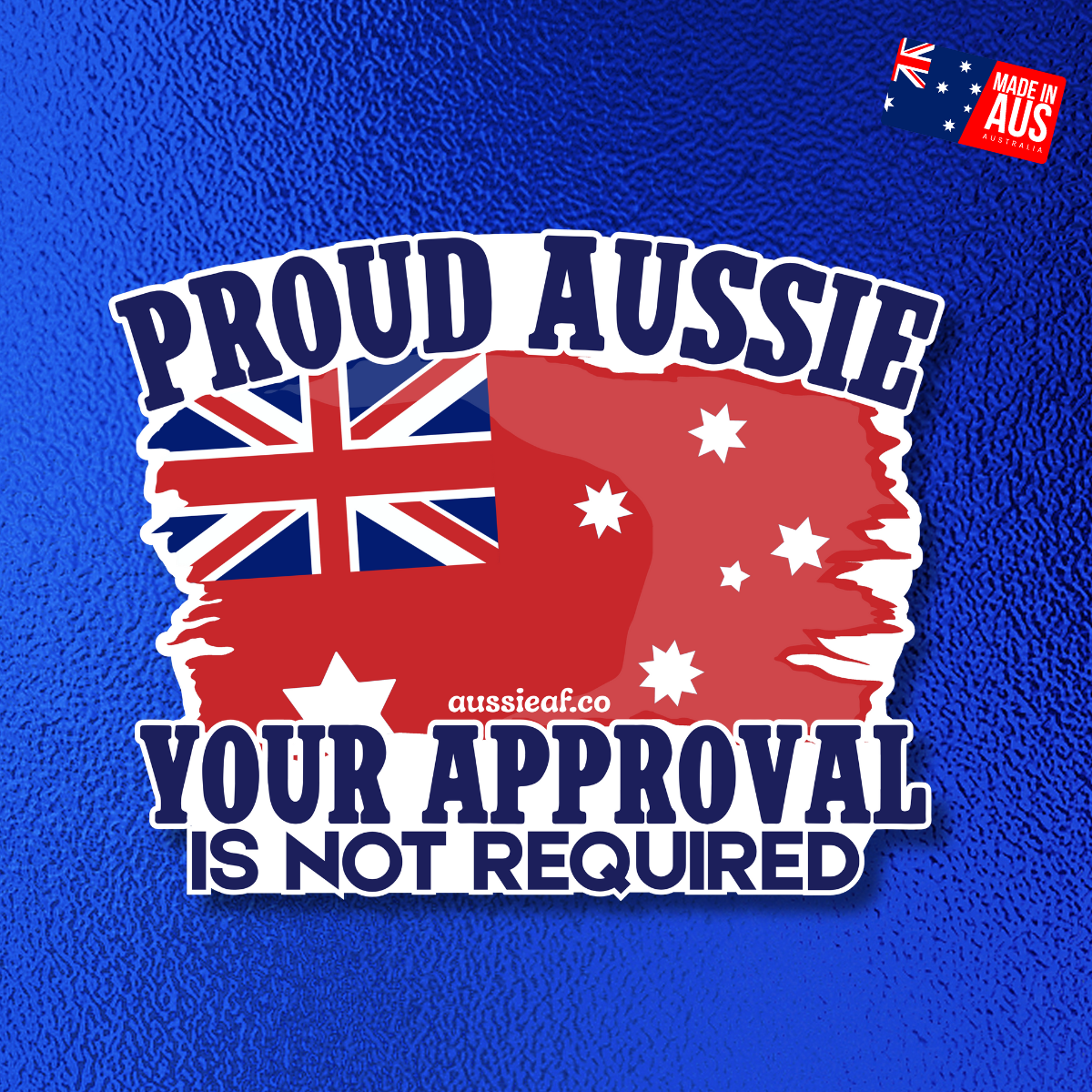 Proud Aussie Red Duster UV Vinyl Bumper Sticker [Limited Edition]