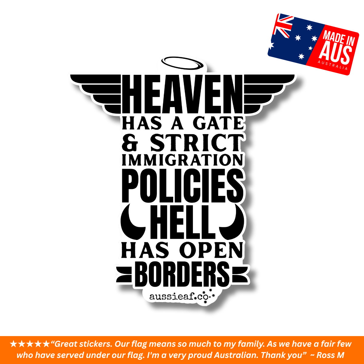 Heaven Has a Gate UV Vinyl Bumper Sticker