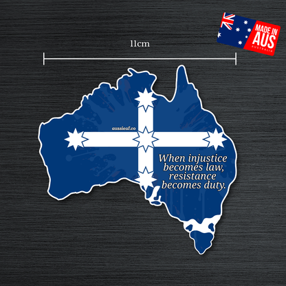 When Injustice Becomes Law Eureka Flag Car Bumper Sticker