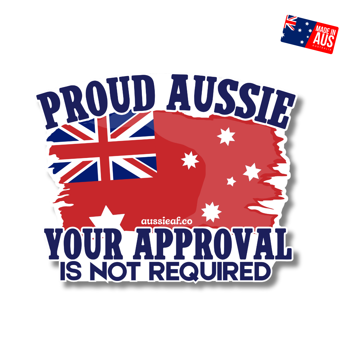 Proud Aussie Red Duster UV Vinyl Bumper Sticker [Limited Edition]