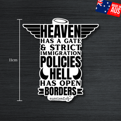 Heaven Has a Gate UV Vinyl Bumper Sticker