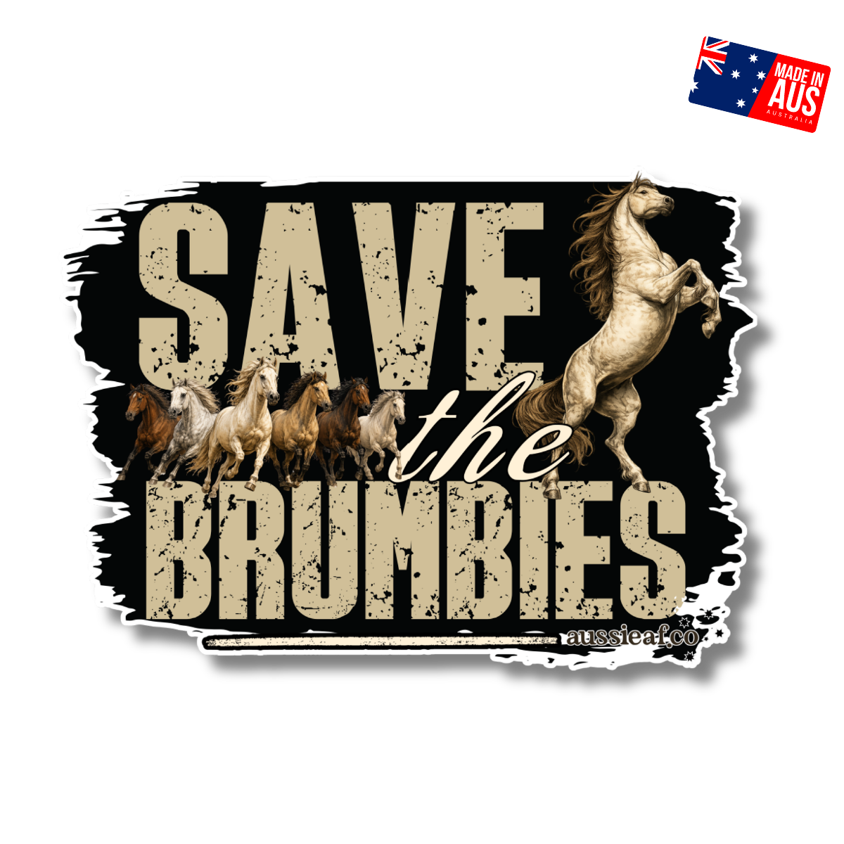 Save the Brumbies.. UV Vinyl Sticker [Limited Edition]