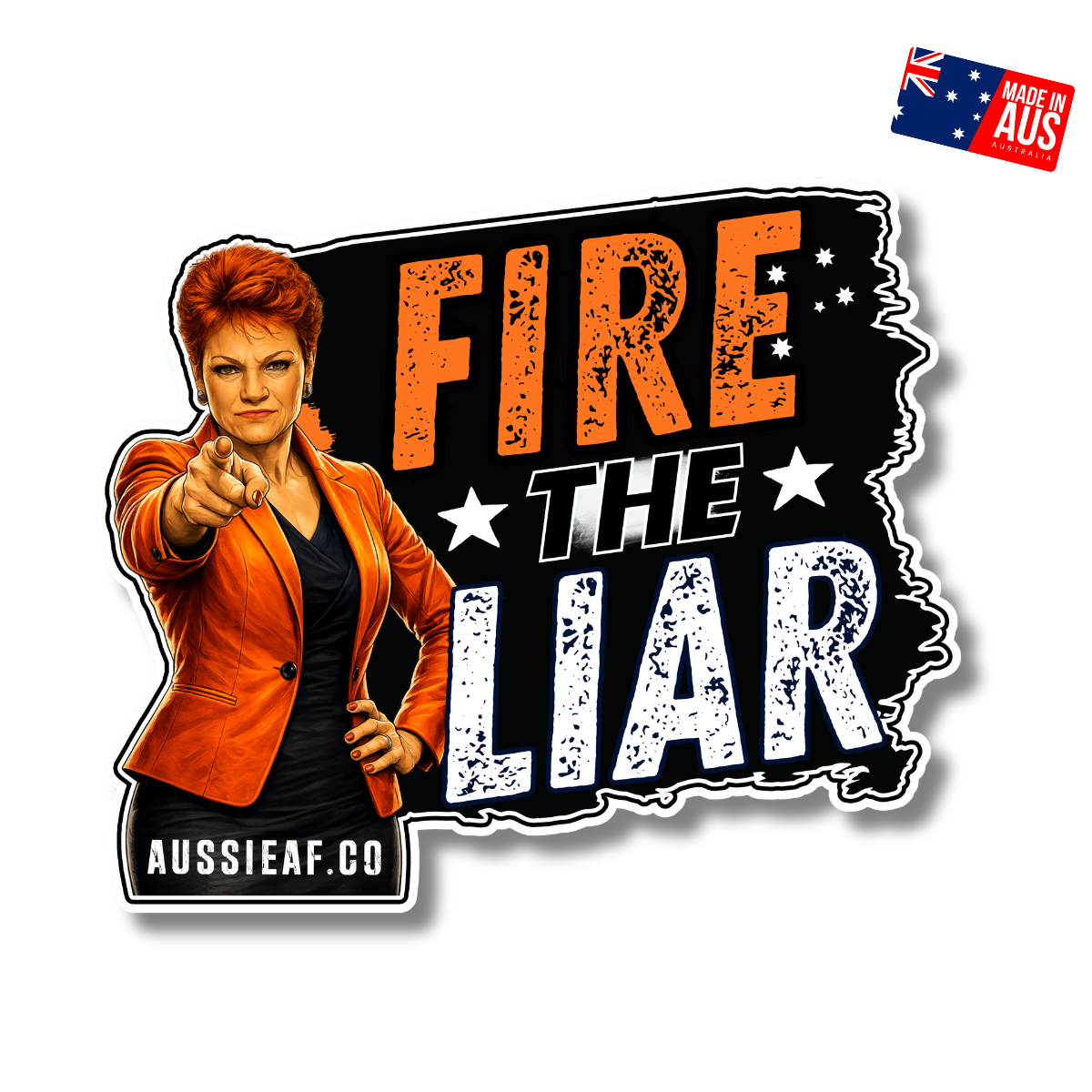 Fire the Liar | Orange Party... UV Vinyl Sticker [Limited Edition]
