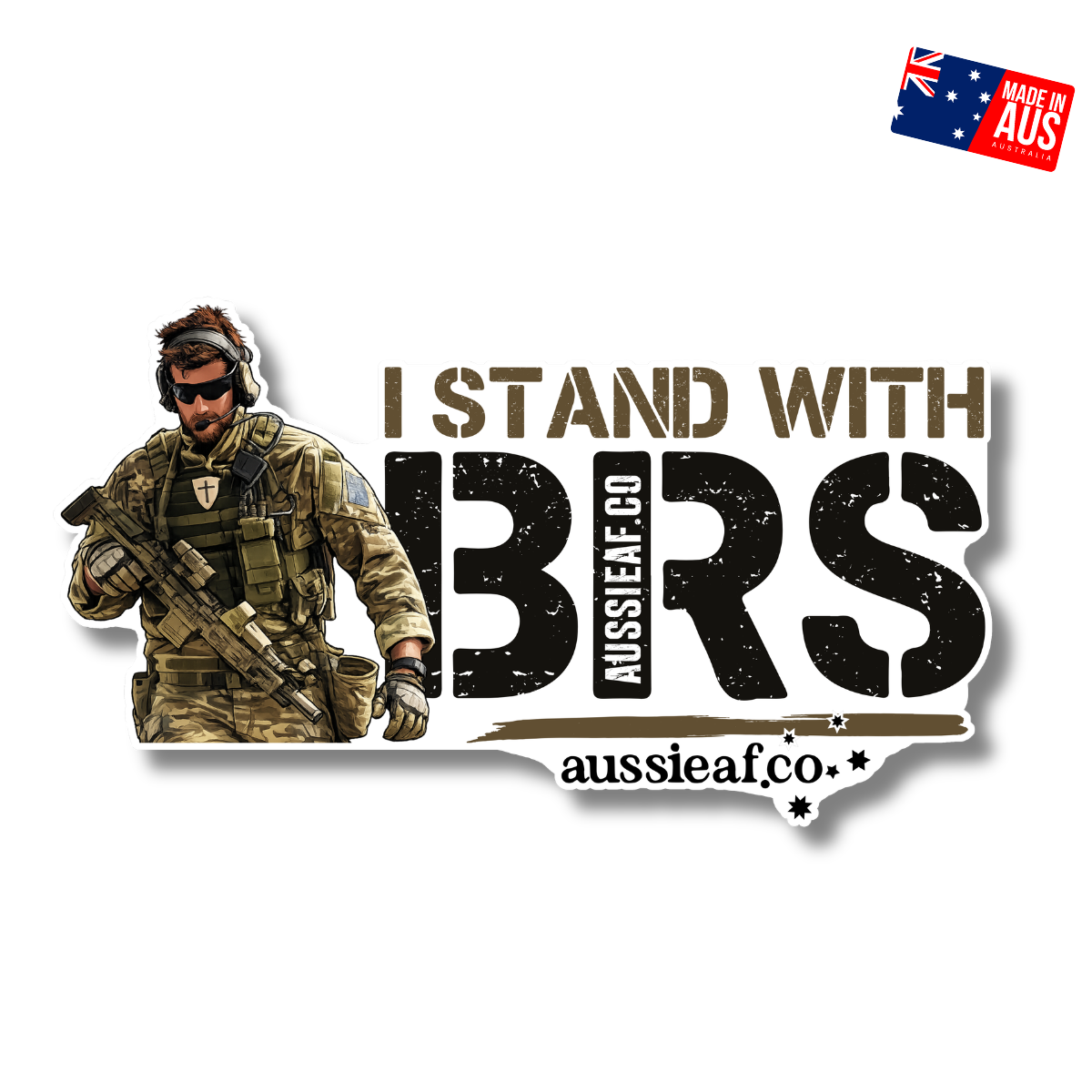 I Stand With BRS - UV Vinyl Bumper Sticker [Limited Edition]