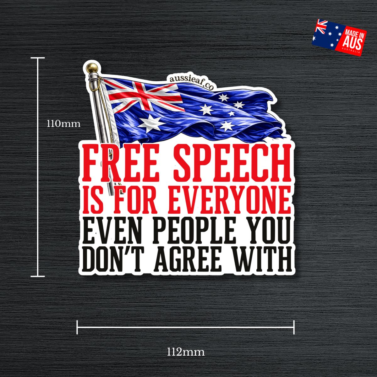 Free Speech is For Everyone - UV Vinyl Sticker [Limited Edition]