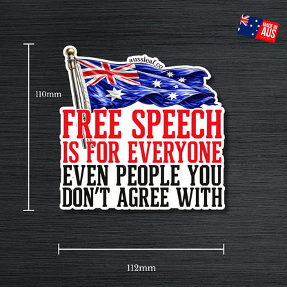 Free Speech is For Everyone - UV Vinyl Sticker [Limited Edition]