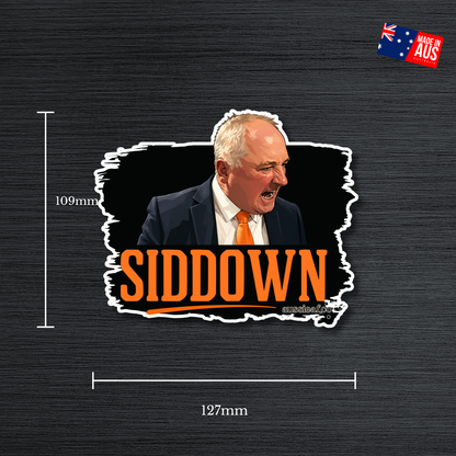Siddown - Barnaby UV Vinyl Sticker [Limited Edition]