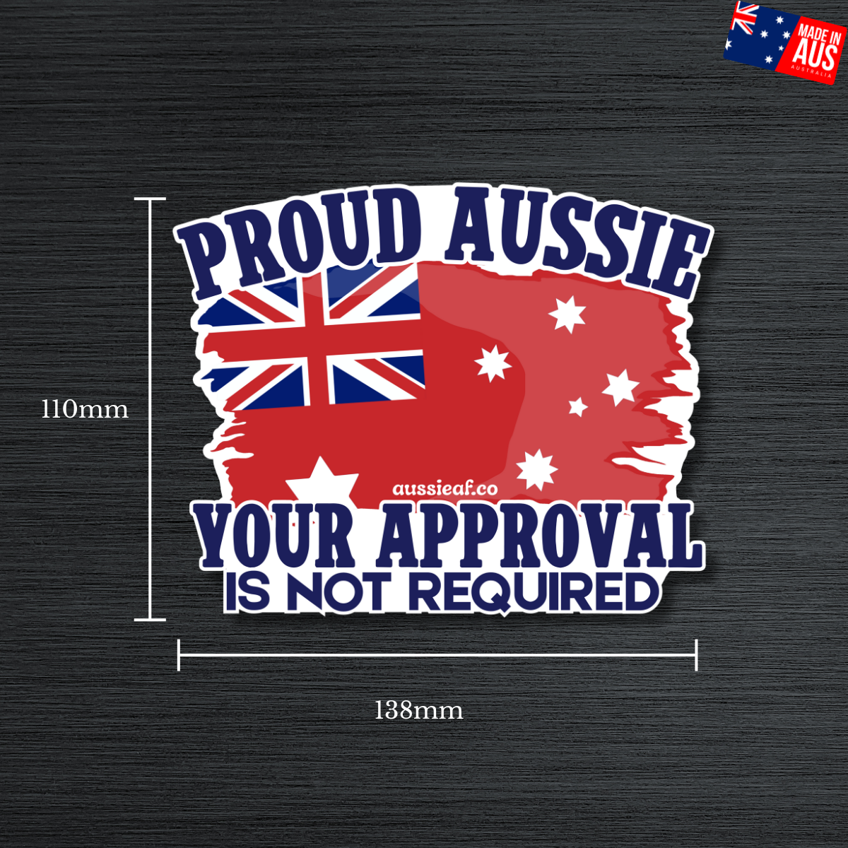 Proud Aussie Red Duster UV Vinyl Bumper Sticker [Limited Edition]