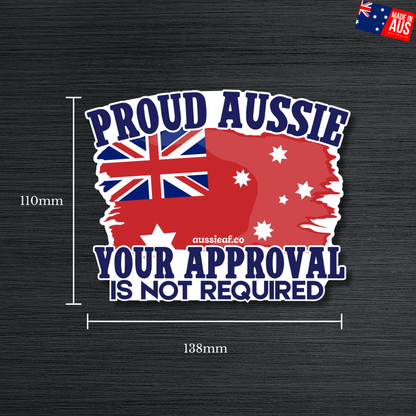 Proud Aussie Red Duster UV Vinyl Bumper Sticker [Limited Edition]