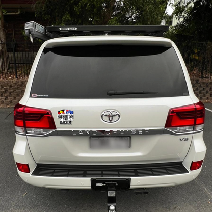 Patriotism is Not Racism ABO/AUS Flags UV Vinyl Bumper Sticker [Limited Edition]