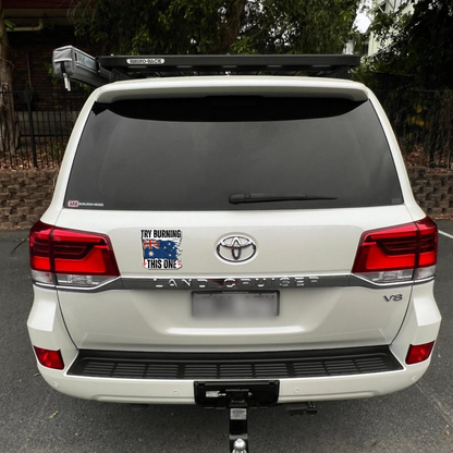 Try Burning This One V2 Australian Flag UV Vinyl Bumper Sticker [Limited Edition]