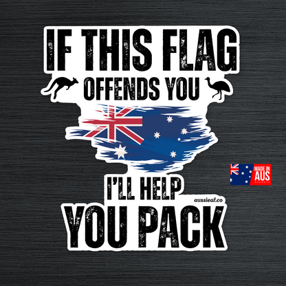 If This Flag Offends You Australian Flag Car Bumper Sticker
