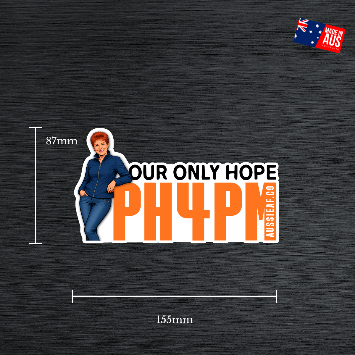 PH4PM Pauline Hanson/One Nation UV Vinyl Sticker [Limited Edition]